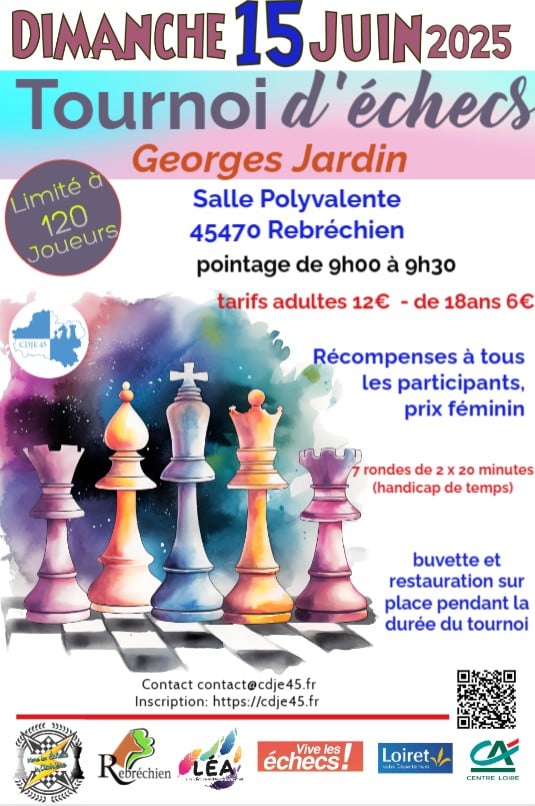 15 juin : tournoi d’échecs Georges jardin